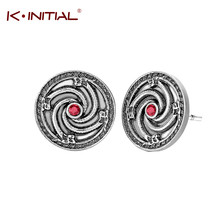 Kinitial Hot Design Viking Jewelry Round Disc Stud Earrings For Wedding Elegant Vintage Animal Wolf Amulet Earring Wholesale 2024 - buy cheap