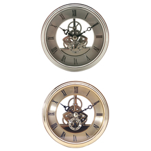 Relógio de quartzo magideal, modelo vintage, movimento de inserção em numeral romano, esqueleto analógico com ajuste de 91mm, mostrador de relógio, peça de substituição 2024 - compre barato