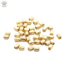 LINSOIR 200pcs/lot 2.7mm*4mm Cuboid CCB Interval Beads Gold Color 1.5 mm Hole Beads For DIY Jewelry Making (not metal  2019 New 2024 - buy cheap