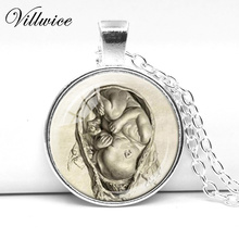 2017 MIDWIFE PENDANT Midwife Gift Da Vinci Fetus Necklace Leonardo Da Vinci Drawing OBGYN Gift Pregnant Mom Birthing Necklace 2024 - buy cheap