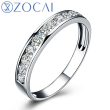 ZOCAI UNFORGETABLE MOMENT 0.6 CT CERTIFIED I-J / SI ROUND CUT 18K WHITE GOLD DIAMOND RING W01543 2024 - купить недорого