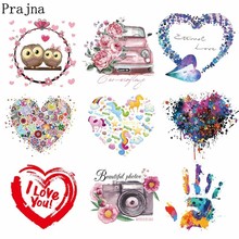 Патчи Prajna для влюбленных пар, термоклейкие виниловые наклейки для футболок, одежды, любящее сердце, модные термотрансферы, декоративные наклейки E 2024 - купить недорого