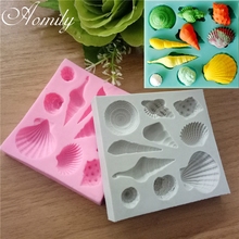Aomily 10 видов стилей 3D в форме раковины силиконовый DIY кондитерский ледяной блок для шоколада, желе, конфет Форма для пирога, посуда для выпекания Мыло Формы Инструменты для выпечки 2024 - купить недорого