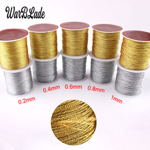 Gold Silver Cord 0.2mm 0.4mm 0.6mm 0.8mm 1mm Nylon Cord Thread String Rope Bead Wires For DIY Handmade Braided Jewelry Making 2024 - buy cheap