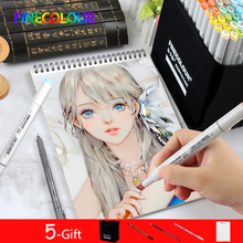 Marcador de arte permanente profesional Finecolour marcador de Manga Lnk a base de Alcohol para dibujar 24/36/48/60 juego de rotuladores de pintura/72 2024 - compra barato