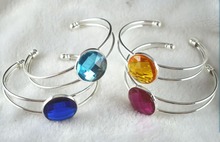 Free Shipping 20mm beautiful ladies bracelet, jewelry bracelet double line base, silver plated, 2024 - buy cheap