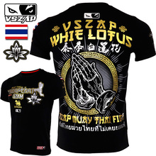 VSZAP футболка с короткими рукавами для боев из Таиланда, Муай Тай, лотос, муай, ММА, бой, для отдыха, фитнеса, занятий спортом, боксом 2024 - купить недорого