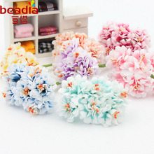 Supper Popular 6pcs Artificial Double Colors Fake Silk Daisy Flowers For DIY Headdress Home Wedding Grand Event Make Romantic 2024 - buy cheap