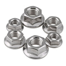 Porca de flange m16 hexagonal antiderrapante, 2 peças, esteira de parafuso, fechadura, porcas, aço inoxidável 304 2024 - compre barato