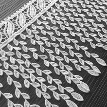 Flecos colgantes de borlas de poliéster de 20 yardas, adornos de encaje solubles en agua para artesanía de costura DIY, 16cm de ancho 2024 - compra barato