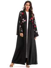 Новинка, Абая Дубай, кафтан, арабское женское длинное мусульманское кимоно с цветочным рисунком, кардиган, хиджаб, платье, турецкий стиль Эльзы, Мубарак, мусульманская молитва, одежда 2024 - купить недорого