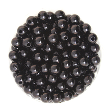 8mm 150pcs Round Black Color ABS Plastic Beads Imitation Pearl Beads for Bracelet Necklace Making 2024 - buy cheap