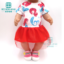 Clothes for doll fit 43-45cm new born doll Mermaid princess dress 2024 - buy cheap