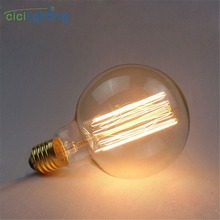 Винтажная лампа накаливания E27 G95, 220 В, 240 в, 40 Вт 2024 - купить недорого
