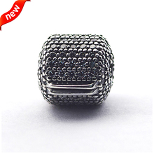 Fits Pandora Bracelet Genuine 925 Sterling Silver Pave Barrel Clip Charm Beads for Women DIY Jewelry Original kralen berloques 2024 - buy cheap