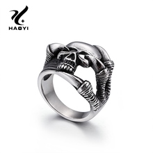Кольцо из нержавеющей стали с когтями орла и черепом для мужчин, модное персонализированное кольцо для мужчин, ювелирное изделие для пальцев 2024 - купить недорого