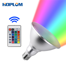 Proyector de luz LED impermeable para exteriores, lámpara de pared con control remoto IR, Color RGB, IP65, 20W 2024 - compra barato