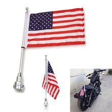 Para Harley Sportster XL883 XL1200 Touring Road King Glide FLHT motocicleta montaje trasero lateral equipaje Rack montaje Vertical bandera polo 2024 - compra barato