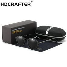 HDCRAFTER-gafas de sol polarizadas para hombre, lentes ligeras para conducir, redondas 2024 - compra barato
