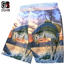 OGKB Beach Shorts Men's Summer New 3D Printed Popcorn And Meat And Animal Large Size Clothes Man Jogger Board Shorts 2024 - buy cheap