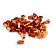 100pcs M1.95x(3.6mm 6.5mm Length) copper countersunk rivets brass flat head half hollow rivet 2024 - buy cheap