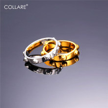 Collare Sideway Cross Ring Gold/Silver Color Men Jewelry Religious Ring Christian Women R203 2024 - buy cheap