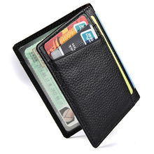 Fashion Slim Soft RFID Wallet Genuine Leather Credit Card Business Men Wallet Purse Card Holders Thin Small Card Bag Holder 2024 - buy cheap