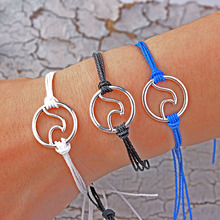LWMMD  Pure Life Hippie boho beach Surf Bracelets Handmade wave charms Friendship bracelet  Wax String Bracelets&Bangles 2024 - buy cheap