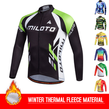 Maillot de Ciclismo de manga larga para hombre, ropa de equipo profesional para bicicleta de montaña y carretera, uniforme térmico de invierno para triatlón, 2020 2024 - compra barato