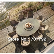 Искусственный ротанговый обеденный стол и стулья для продажи 2024 - купить недорого