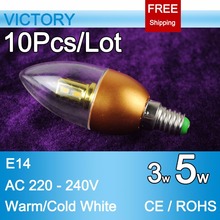 10pcs LED Candle light E27 3W/5W bombillas led lamp e14 SMD5730 220V240V led bulb Warm White/White High quality Indoor lighting 2024 - buy cheap
