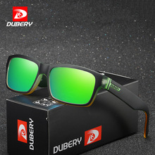 Мужские Винтажные поляризационные солнцезащитные очки DUBERY, Черные Квадратные Солнцезащитные очки для вождения, модель 8 видов цветов 2024 - купить недорого