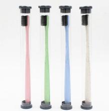 4PCS/Set Adult Soft Toothbrush Portable Wheat Straw Tooth Cleaning Charcoal Bristle Brush with Travel Storage Case 200Set 2024 - buy cheap