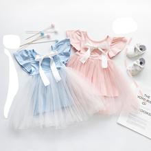 Детское платье для маленьких девочек, Новинка лета 2019, платье принцессы с открытой спиной и бантом для маленьких девочек, детская юбка-американка, юбка-пачка для маленьких девочек LZ265 2024 - купить недорого