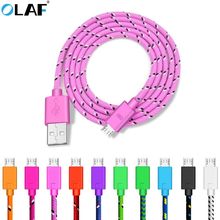 OLAF Micro USB Cable 1m 2m 3m Nylon Braided Fast Charging Cable For Samsung S7 Xiaomi LG Huawei Tablet Android USB Charger Cord 2024 - buy cheap