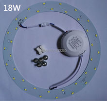 18W Светодиодный круг панель светильник AC85v-265V SMD 5730 светодиодный круглая потолочная панель округлая панель с лампочками из фибролитов средей плотности 2024 - купить недорого