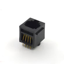 Conector Vertical de plástico de un solo puerto, interfaz magnética RJ45, Seat 52-8P8C con oreja lateral, 10 Uds. 2024 - compra barato