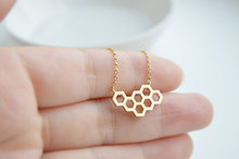 hollow Honey Comb Bee Hive Necklace Cute Honeycomb Necklace Beehive geometric Hexagon charm pendant Necklace jewelry 2024 - buy cheap