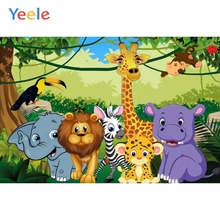 Safari Party Wild Jungle Animal Photography Backgrounds Forest Baby Birthday Party Custom Photo Backdrops For Photo Studio 2024 - buy cheap