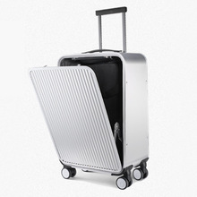 20" 24" inch aluminium suitcase Password LOCK 100% spinner business trolley luggage bag on wheel 2024 - buy cheap