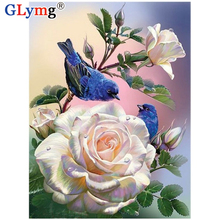 GLymg Needlework Diy Diamond Painting Cross Stitch Rose Flower Bird Full Square Rhinestones Embroidery Mosaic Kit Picture Home 2024 - buy cheap