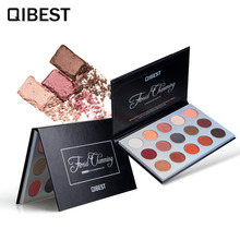 QIBEST Makeup set 15 colors Eyeshadow Palette Shimmer Matte Eye Shadow Flannel Glitter Pigments Sunset maquillaje Profesional 2024 - buy cheap