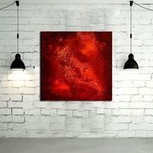 Pintura al óleo moderna pintada a mano de alta calidad sobre lienzo, decoración artística para habitación buen gusto, cuadros colgantes rojos 2024 - compra barato