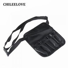 CHILEELOVE Black Empty Makeup Brushes Pouch Makeup Bag Waist Artist Belt Strap Protable Cosmetic Tool Collection 2024 - buy cheap