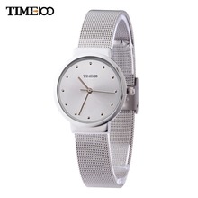 Fashion TIME100 Women's Quartz Watches Stainless Steel Mesh Belt Strap Ultra thin Business Watches Gift Relogio Reloj Mujer 2024 - buy cheap