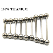 100% G23 Titanium Industrial Barbell Ring Nipple Barbell Piercing Tongue Bar Ear Piercing Body Jewelry Earring Barbells 2024 - buy cheap