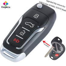 KEYECU Replacement Upgraded Folding Remote Key - 433MHz Frequency G Chip TOY43 Blade - FOB for Toyota Aurion 2006-2011 Autralia 2024 - buy cheap