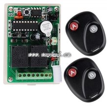 Preço de fábrica 12 V 2CH Sem Fio RF Sistema de Comutação Controle Remoto 2 Transmissores e 1 Receptor Para Applicance Porta Da Garagem