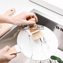 100pcs Creative Bamboo Handle Cleaning Brush Pan Dish Bowl Pot Brush Household Kitchen Cleaning Tools 2024 - buy cheap
