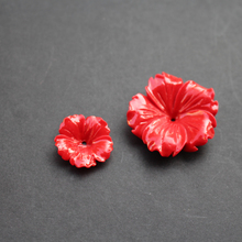 Piezas de espacio de flores de 20mm y 30mm, 10 unidades por lote, Color rojo, Coral Artificial, para fabricación de joyas 2024 - compra barato